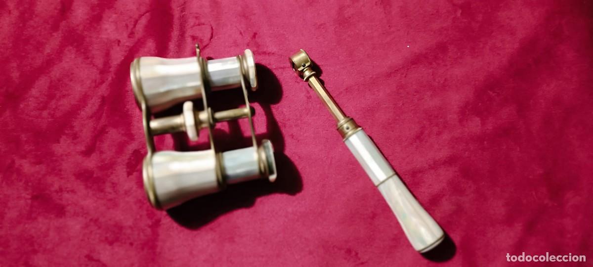 Antig&uuml;edades: BINOCULARES DE &Oacute;PERA EXTENSIBLES SIGLO XIX - Foto 5