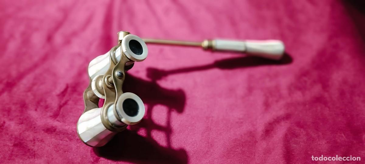 Antig&uuml;edades: BINOCULARES DE &Oacute;PERA EXTENSIBLES SIGLO XIX - Foto 7