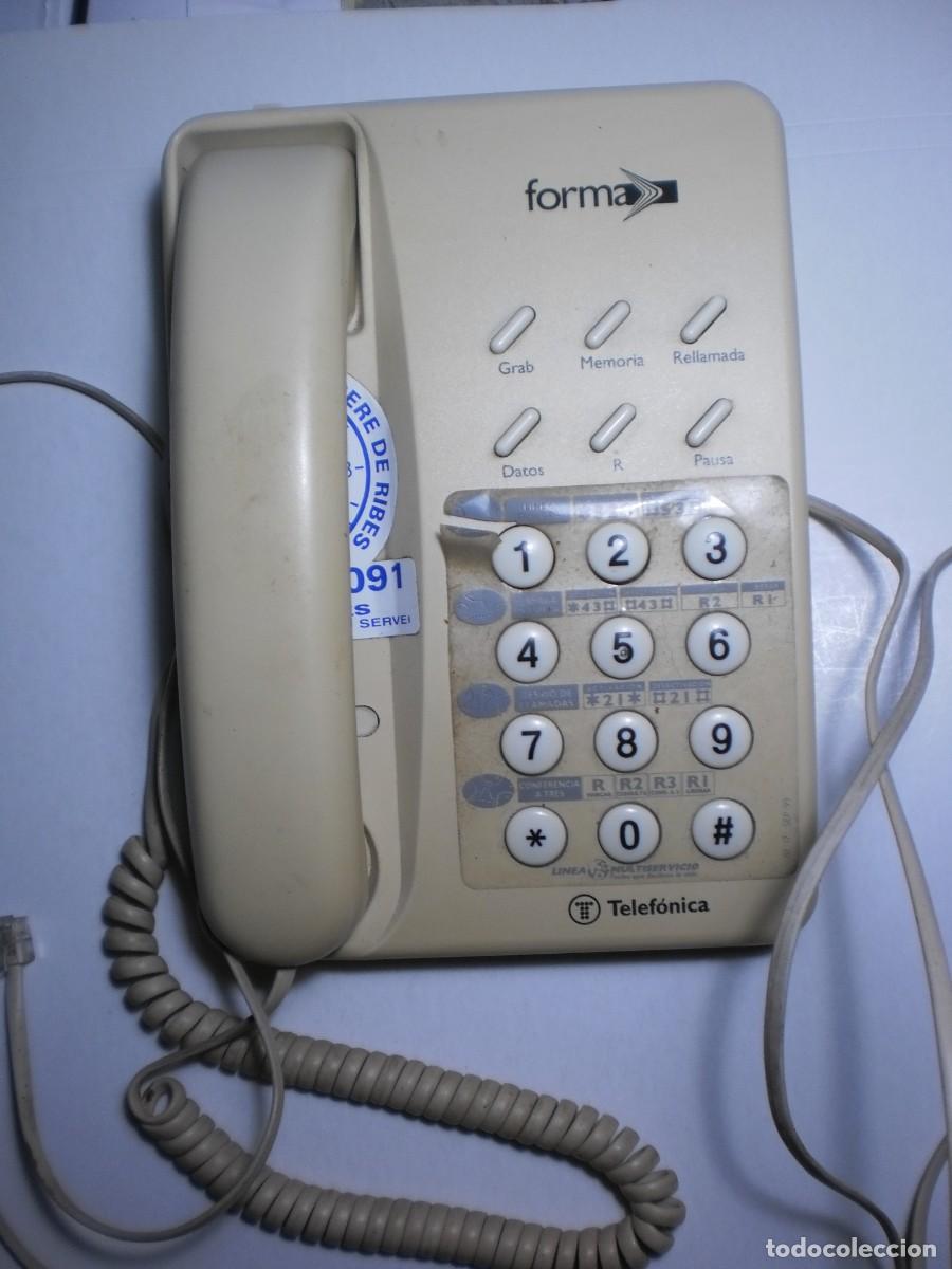 Tel&eacute;fonos: tel&eacute;fono forma telef&oacute;nica en funcionamiento (buen estado) - Foto 1