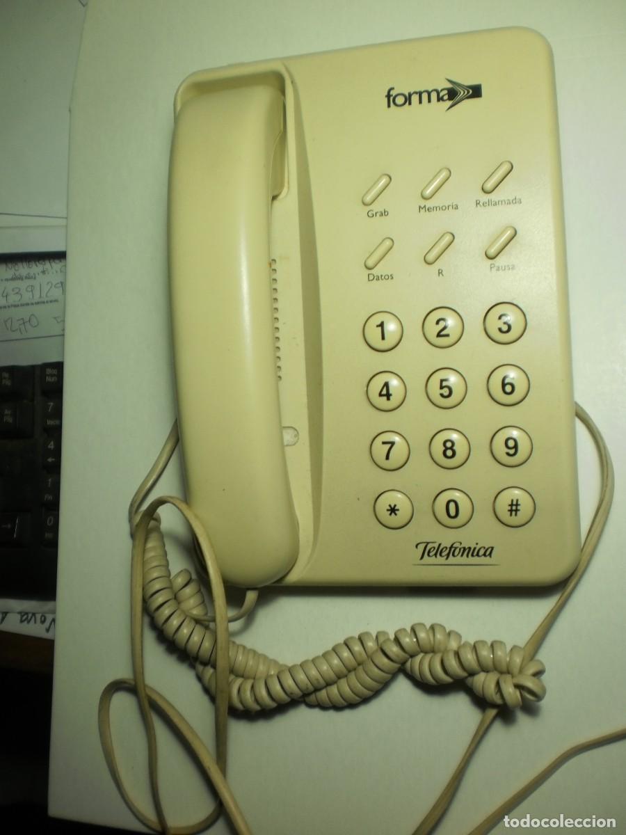 Tel&eacute;fonos: tel&eacute;fono forma telef&oacute;nica no funciona, con cable de conexi&oacute;n (alg&uacute;n defecto) - Foto 1
