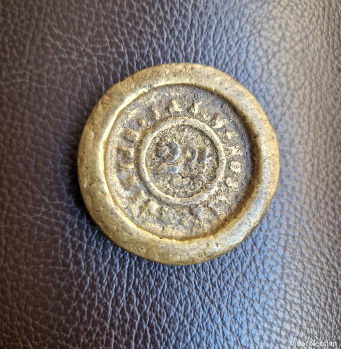 Antig&uuml;edades: PESO ANTIGUO 2 OZ BRONCE - Foto 4
