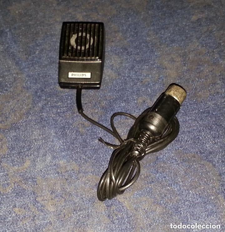 Antig&uuml;edades: Micr&oacute;fono vintage PHILIPS LBB 9201...funciona perfectamente. - Foto 1