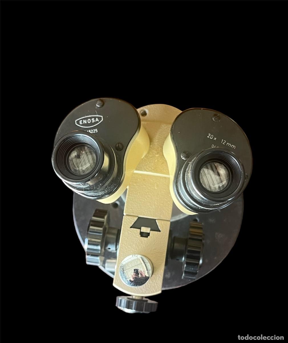 Antig&uuml;edades: MICROSCOPIO BINOCULAR ENOSA .20X12mm. 1970&rsquo;S. - Foto 2