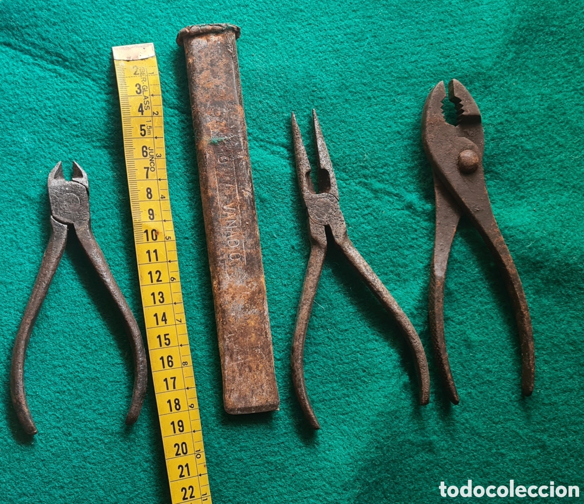 Antig&uuml;edades: Lote de 14 herramientas antiguas. - Foto 4