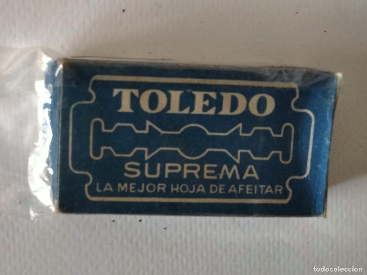 Antig&uuml;edades: Caja con cuchillas de afeitar toledo - Foto 1
