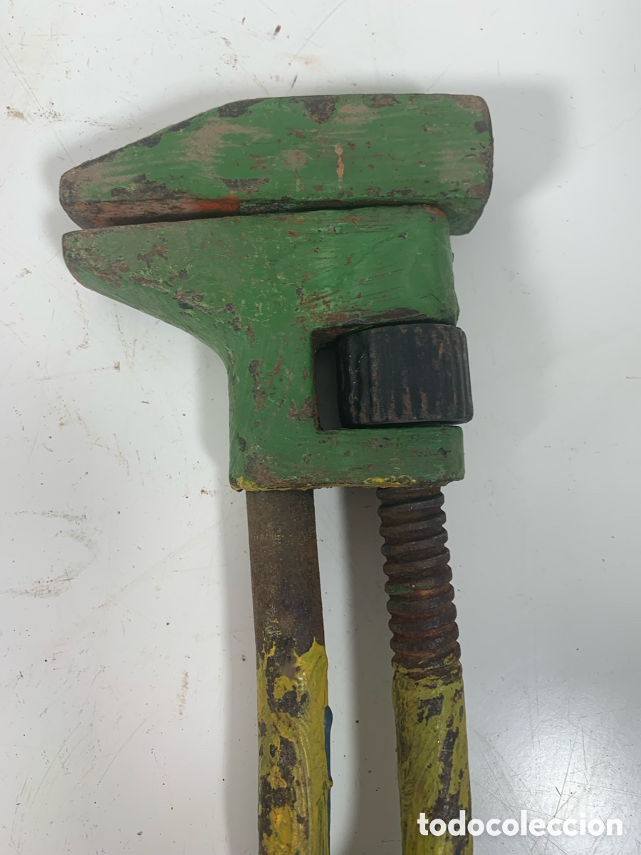 Antig&uuml;edades: 01_ Original llave inglesa grifa - Foto 2