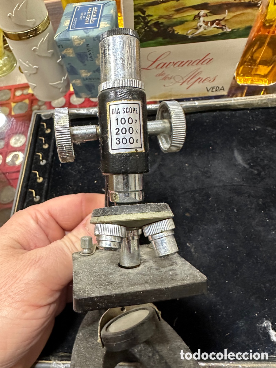 Antig&uuml;edades: Microscopio antiguo, peque&ntilde;o - Foto 2