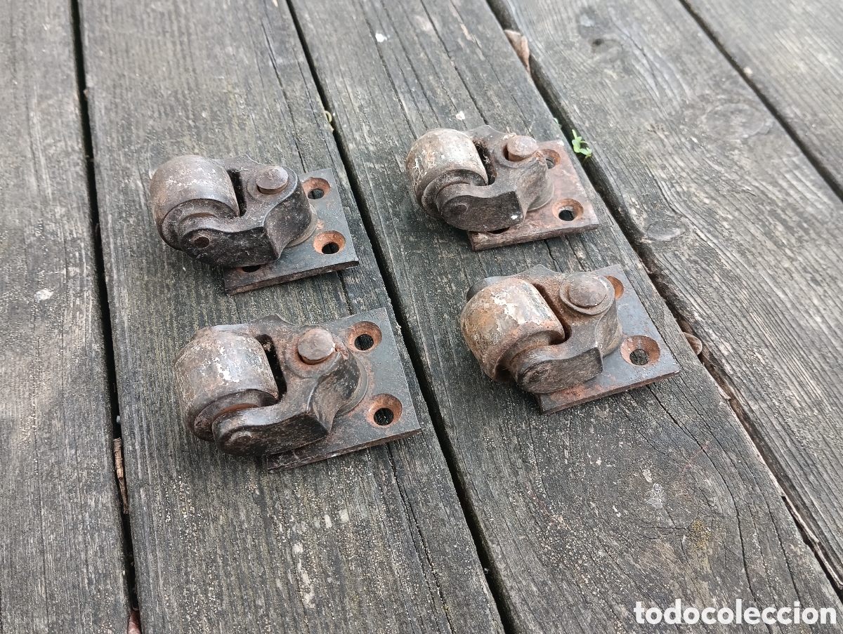 Antig&uuml;edades: 4 RUEDAS PIANO HIERRO FUNDIDO. - Foto 9