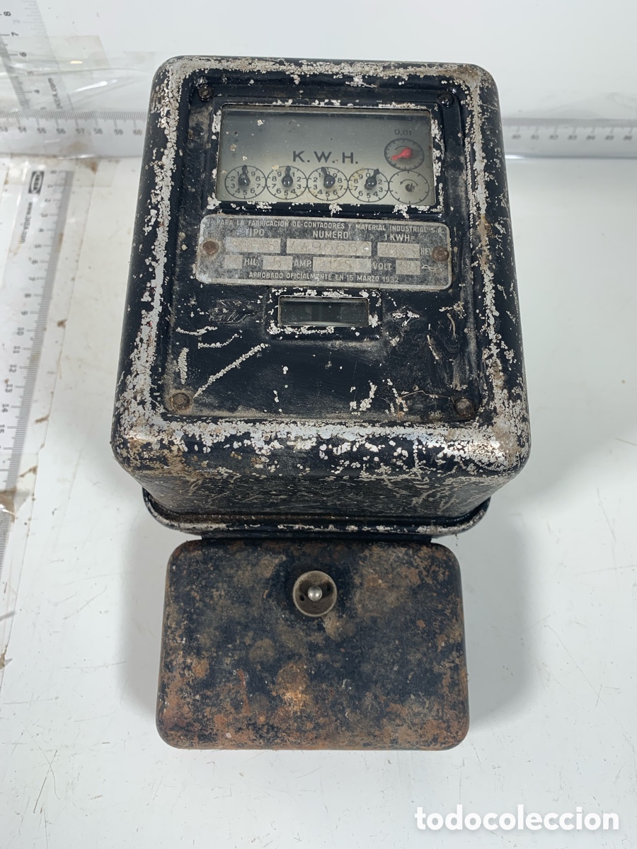 Antig&uuml;edades: 01_ Contador de luz 1932 - Foto 5