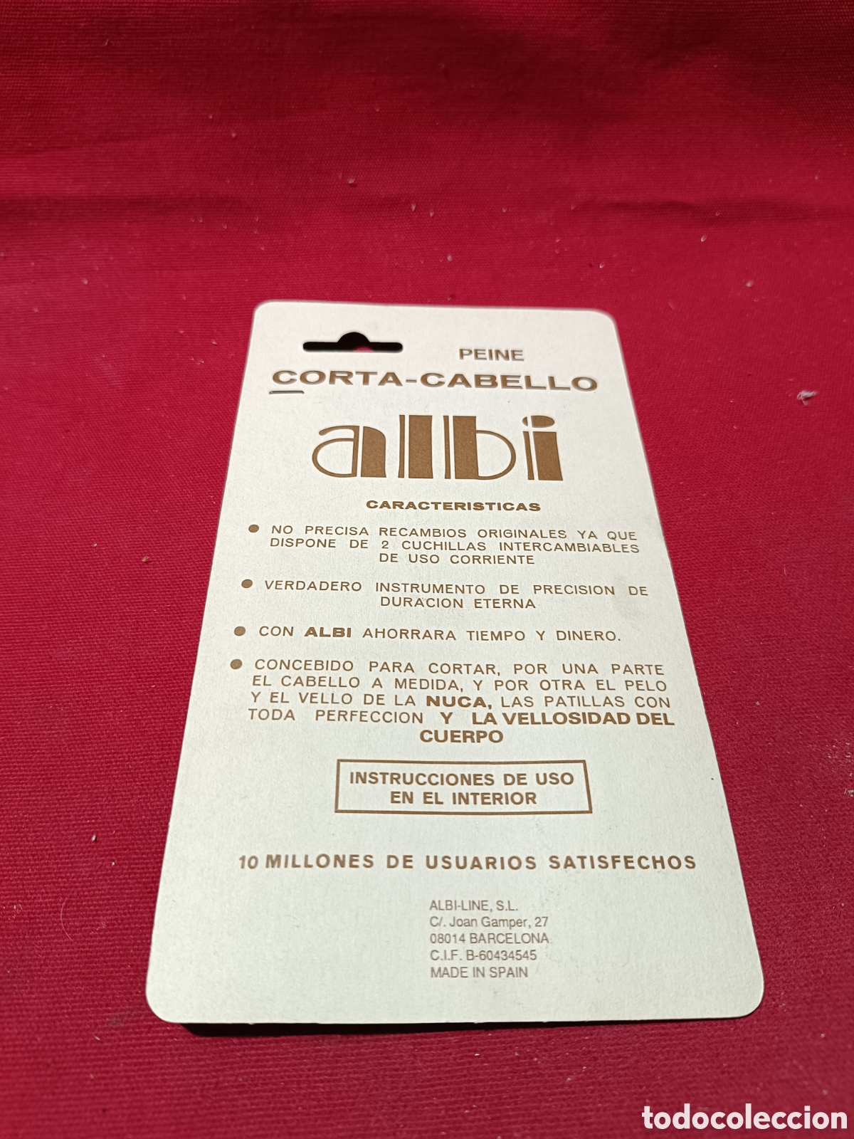 Antig&uuml;edades: Corta cabello Albi en su bl&iacute;ster original - Foto 2