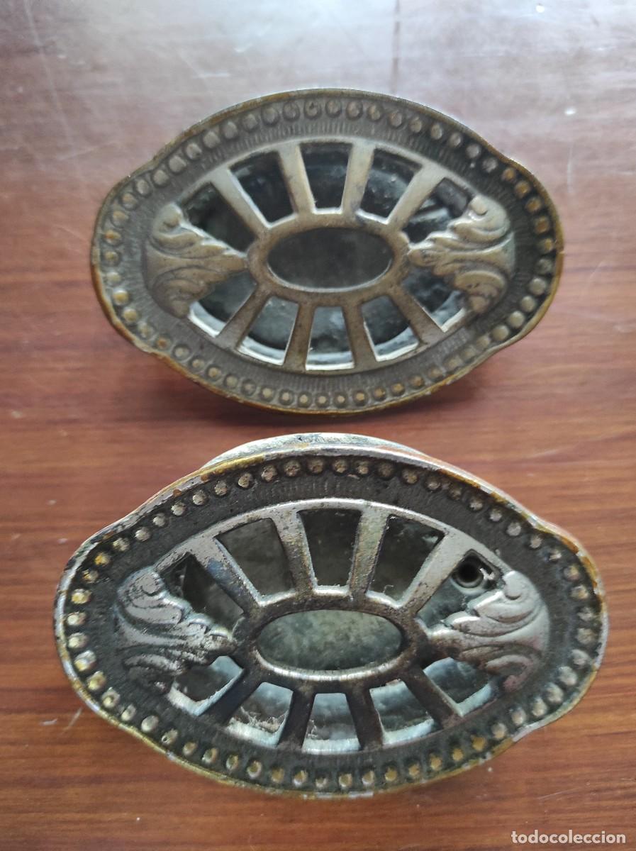 Antig&uuml;edades: LOTE 2 MIRILLAS DE PUERTA ANTIGUA - Foto 1