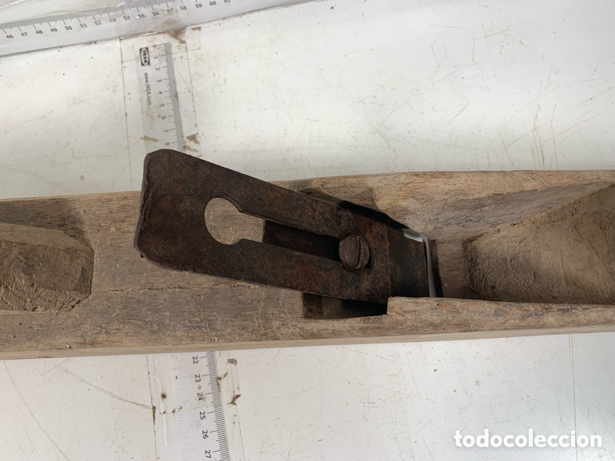 Antig&uuml;edades: 01_ Lote cepillos de carpintero garlopas - Foto 3