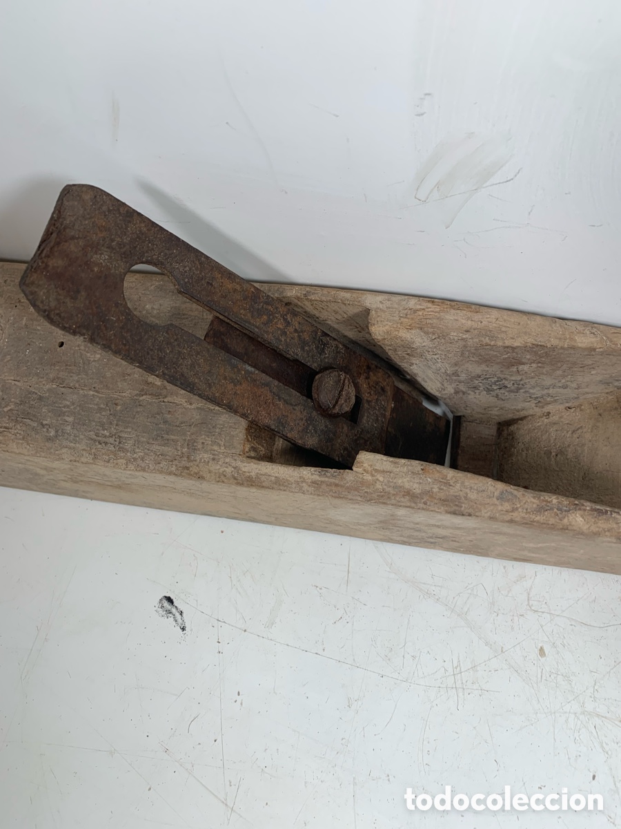 Antig&uuml;edades: 01_ Lote cepillos de carpintero garlopas - Foto 6