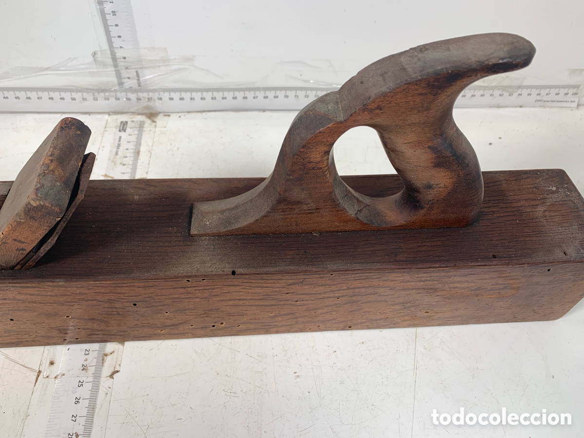 Antig&uuml;edades: 01_ Lote cepillos de carpintero garlopas - Foto 8