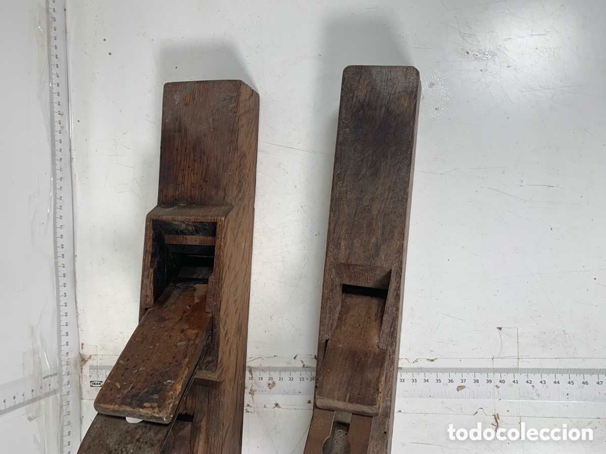Antig&uuml;edades: 01_ Lote cepillos de carpintero garlopas - Foto 15