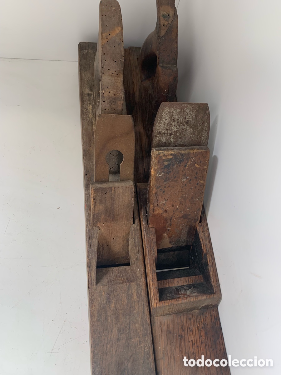 Antig&uuml;edades: 01_ Lote cepillos de carpintero garlopas - Foto 17