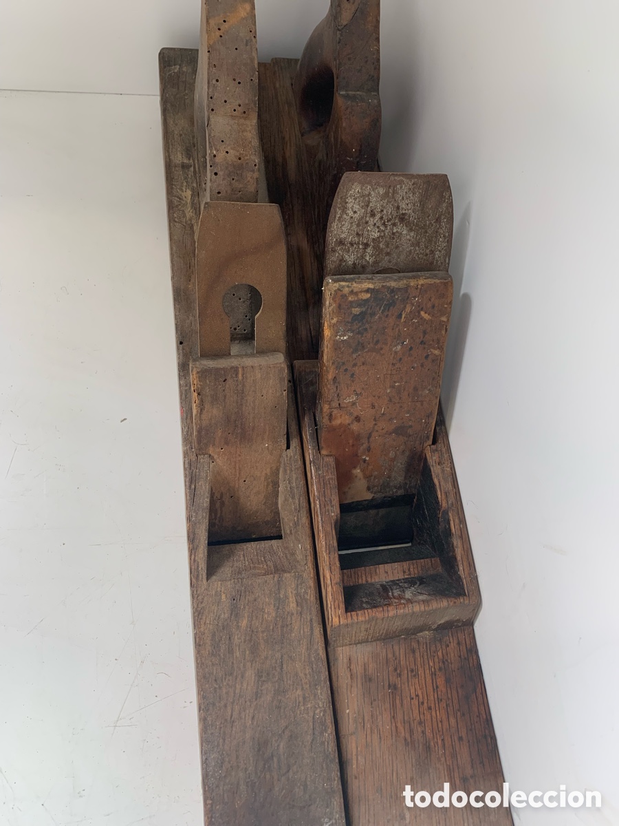 Antig&uuml;edades: 01_ Lote cepillos de carpintero garlopas - Foto 18