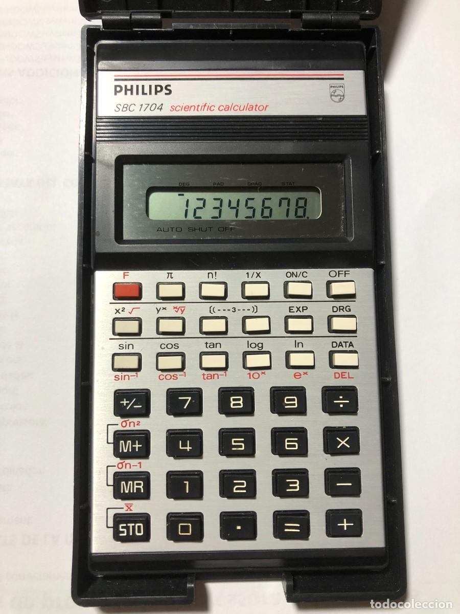 Antig&uuml;edades: Calculadora Philips SBC 1704 &ndash; Decada de 1980 - Foto 1