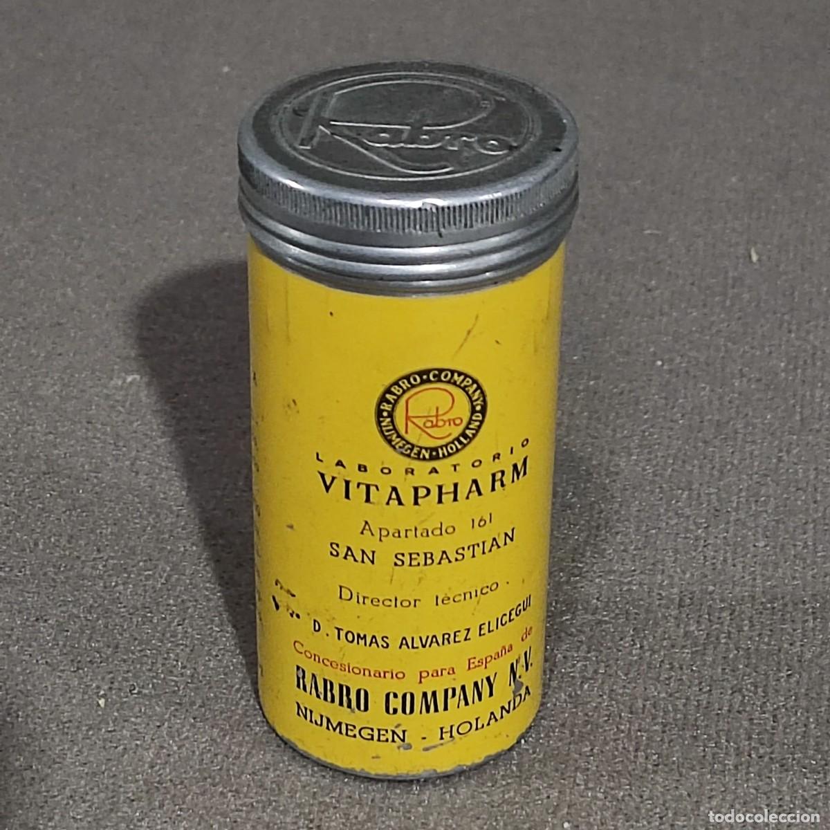 Antig&uuml;edades: Antiguo Bote Metalico VITAPHARM - Foto 5