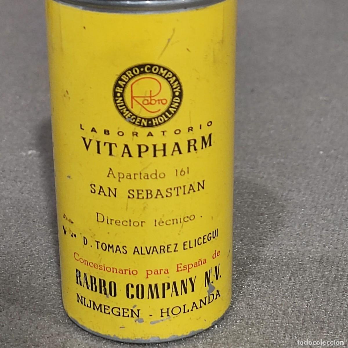 Antig&uuml;edades: Antiguo Bote Metalico VITAPHARM - Foto 6