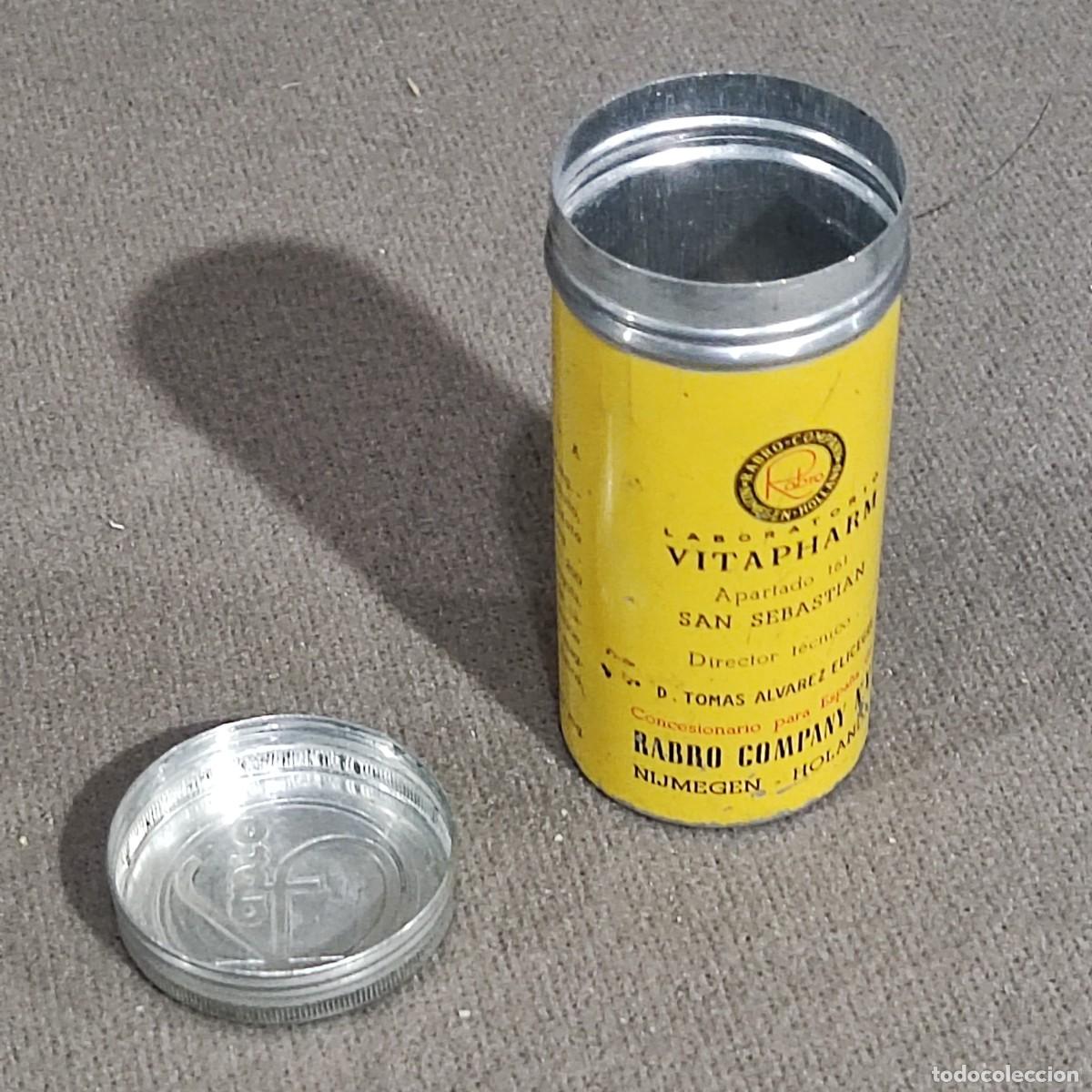 Antig&uuml;edades: Antiguo Bote Metalico VITAPHARM - Foto 7