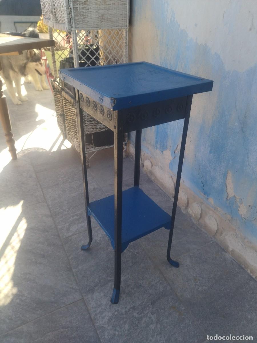 Antig&uuml;edades: Bonito pedestal hecho el forja y chapa. - Foto 7