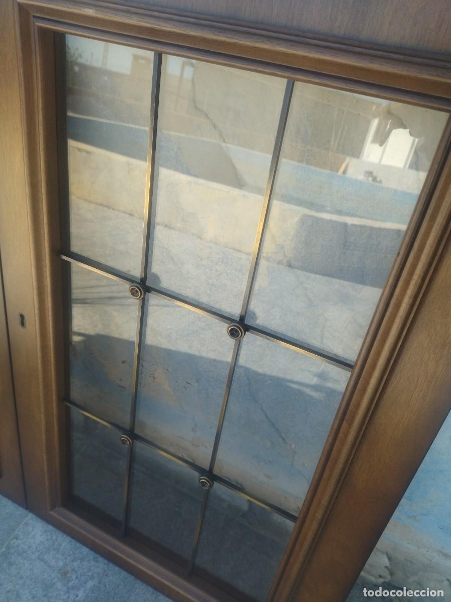 Antig&uuml;edades: Lote de 2 puertas de madera de roble, para vitrina. - Foto 7