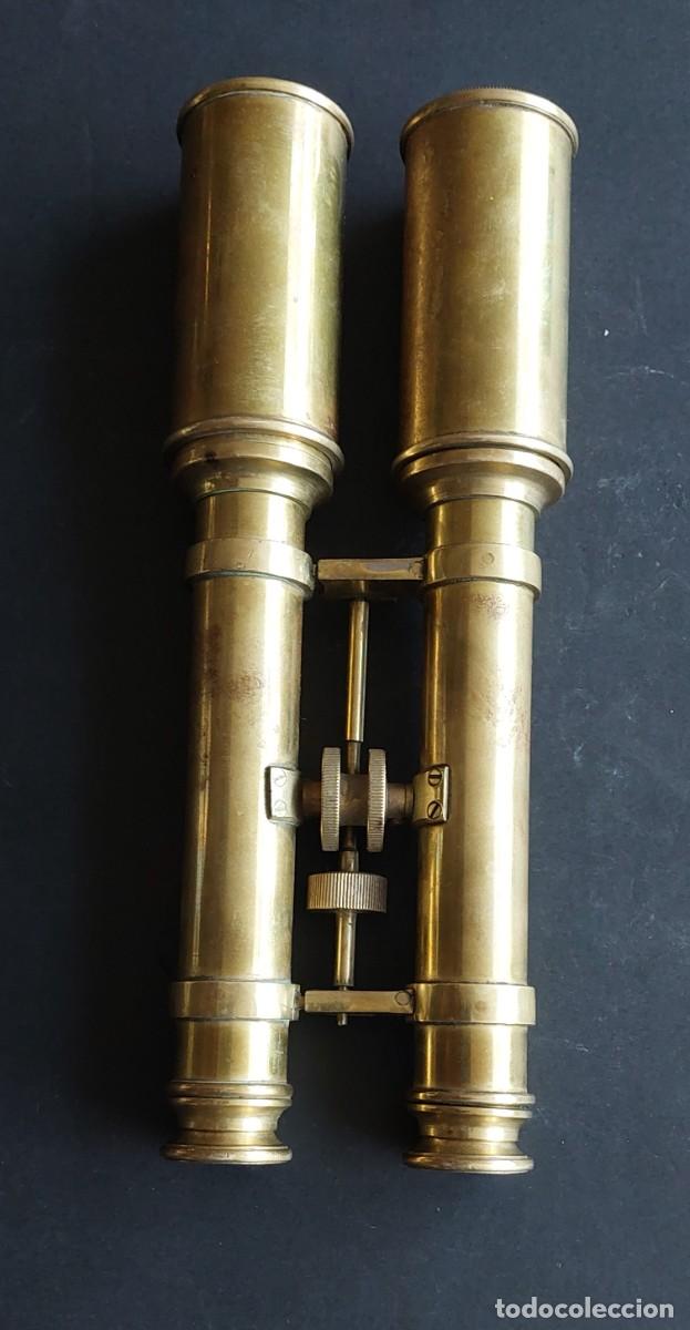 Antig&uuml;edades: Prismaticos extensibles Navales de bronce Marcados - Foto 1