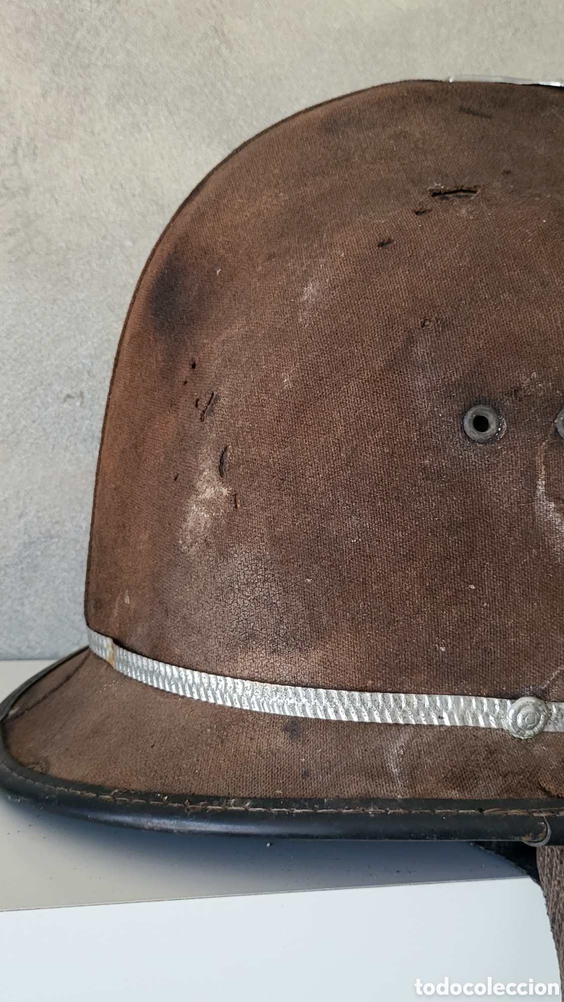 Antig&uuml;edades: ANTIGUO CASCO BOBBY POLICIA INGLES CONSTABULARY - Foto 7