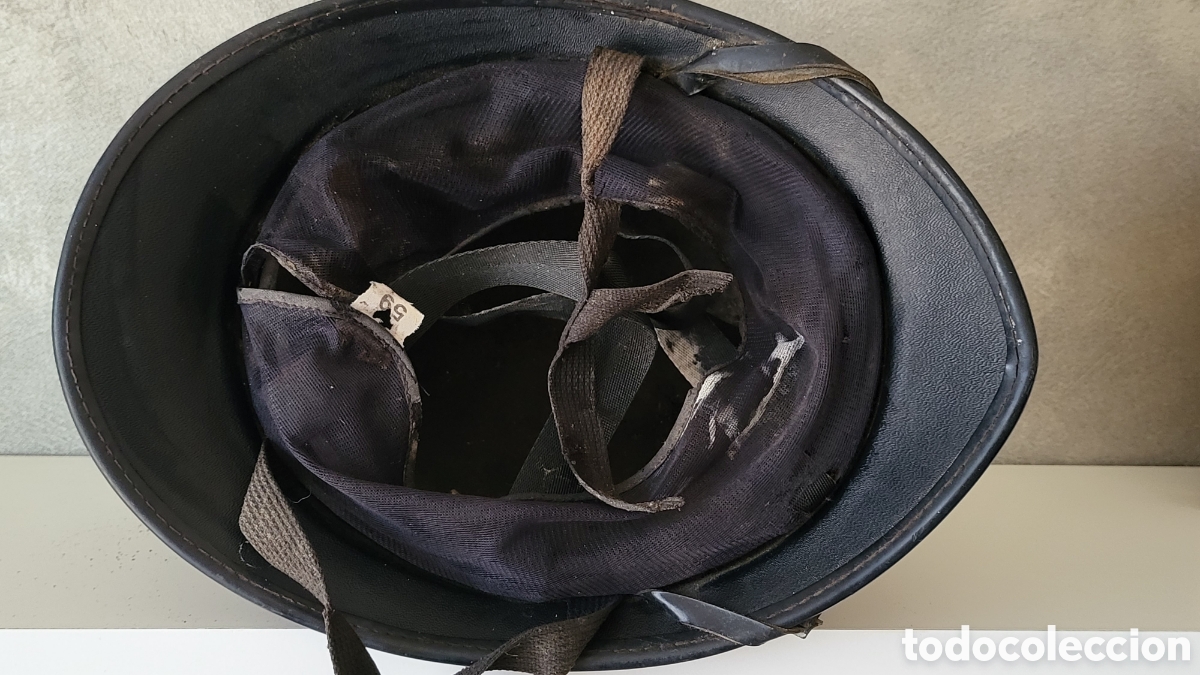 Antig&uuml;edades: ANTIGUO CASCO BOBBY POLICIA INGLES CONSTABULARY - Foto 8