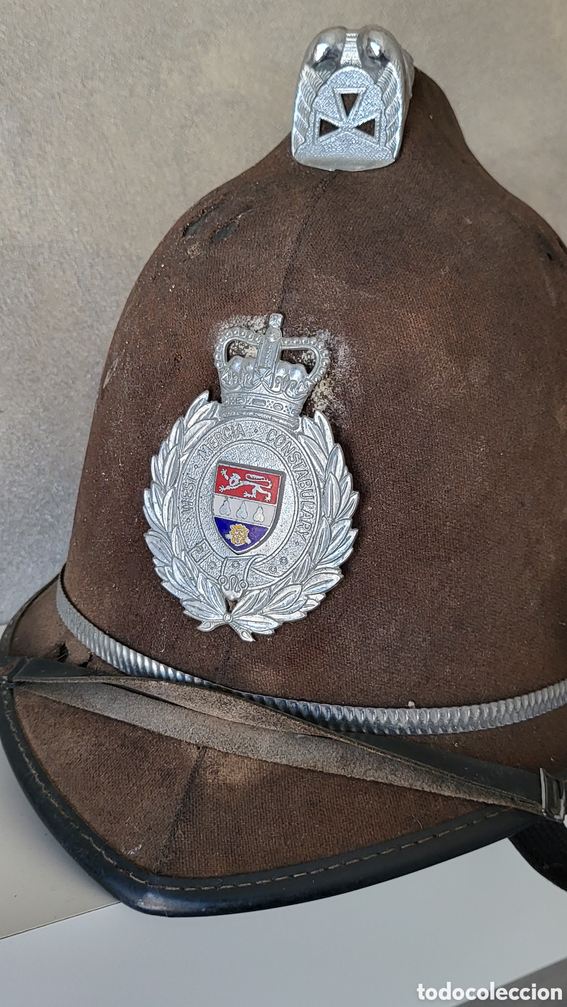 Antig&uuml;edades: ANTIGUO CASCO BOBBY POLICIA INGLES CONSTABULARY - Foto 10