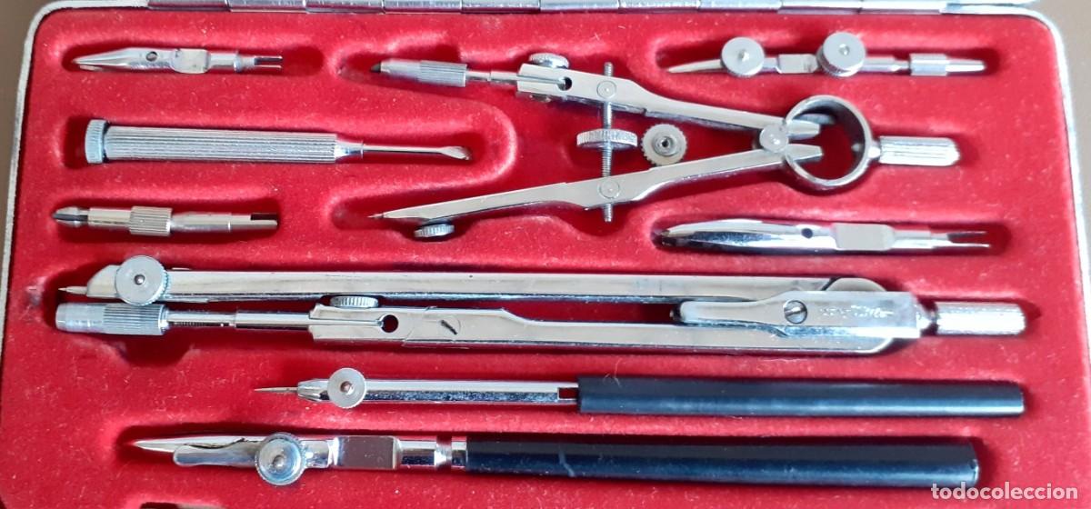 Antig&uuml;edades: Estuche metal. Compases Super Stilus - Foto 2