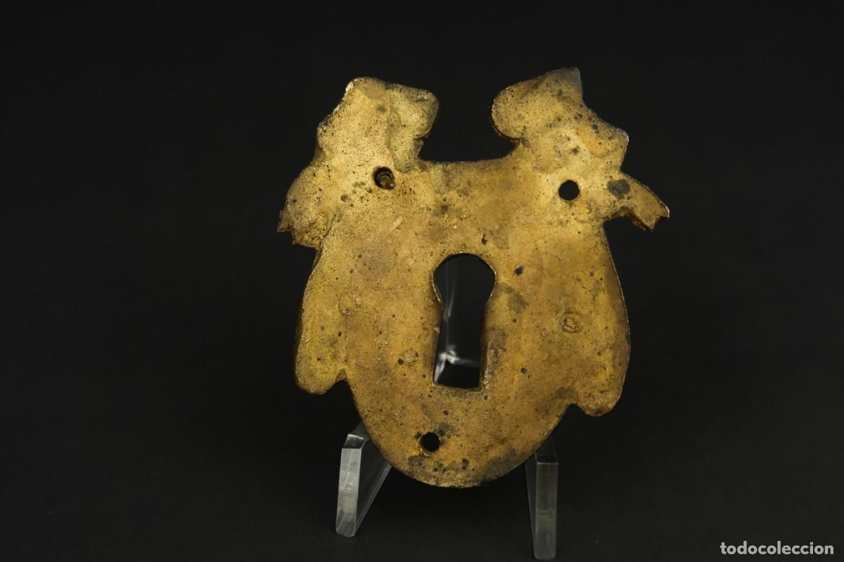 Antig&uuml;edades: Antigua Bocallave de Bronce Dorado - Foto 5