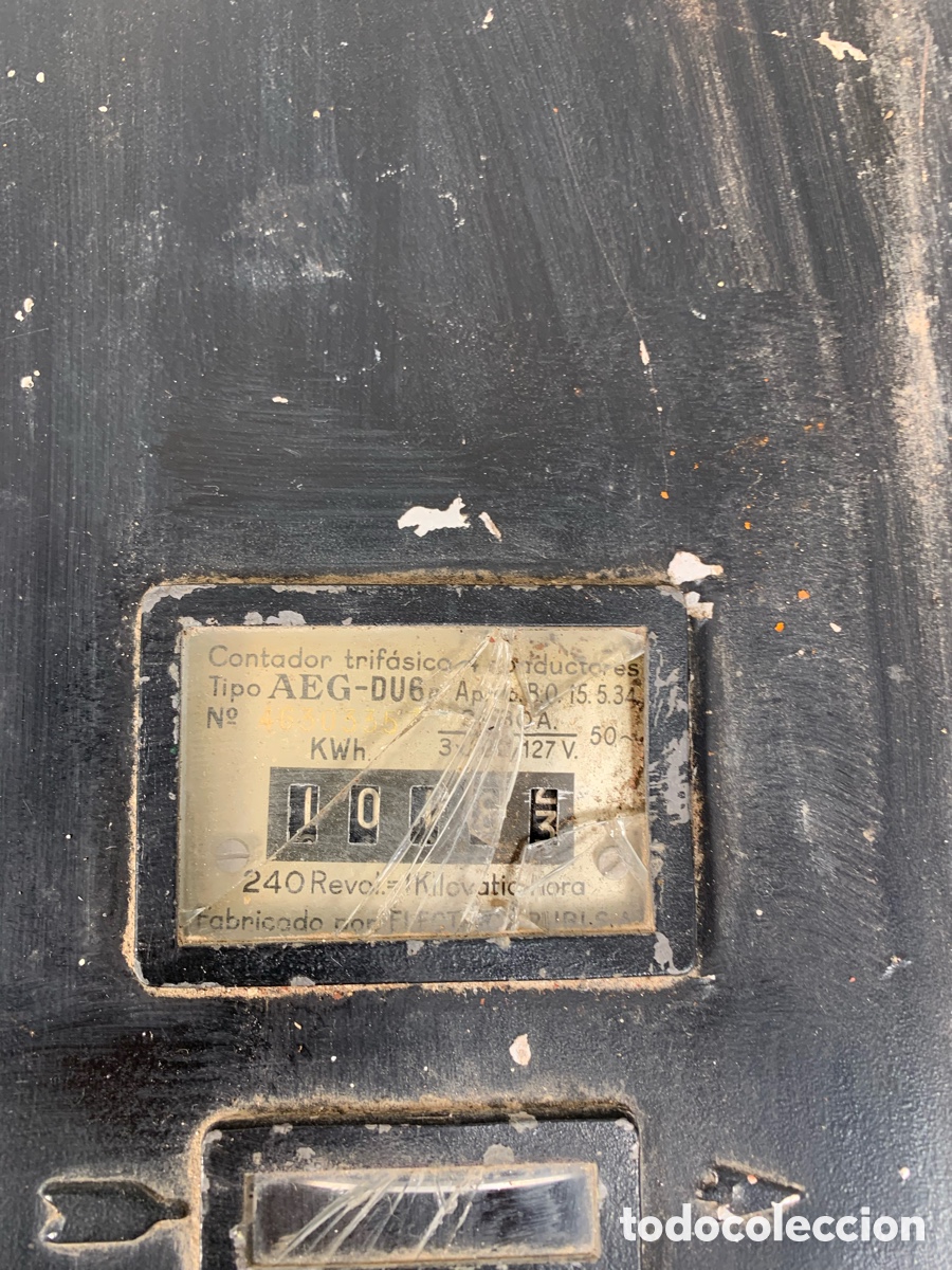 Antig&uuml;edades: Antiguo contador AEG - Foto 2