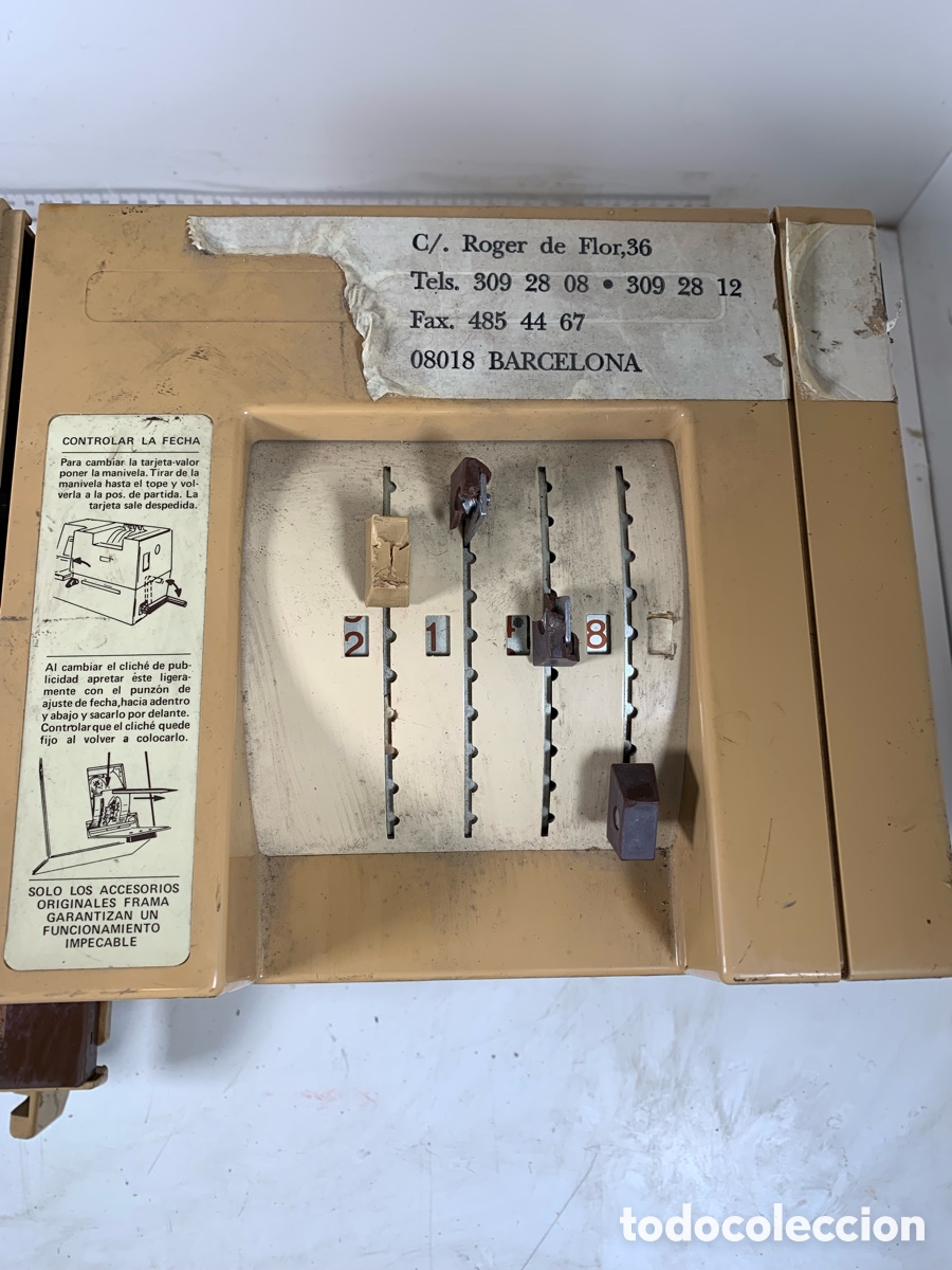 Antig&uuml;edades: 01_ m&aacute;quina timbradora numeradora - Foto 5