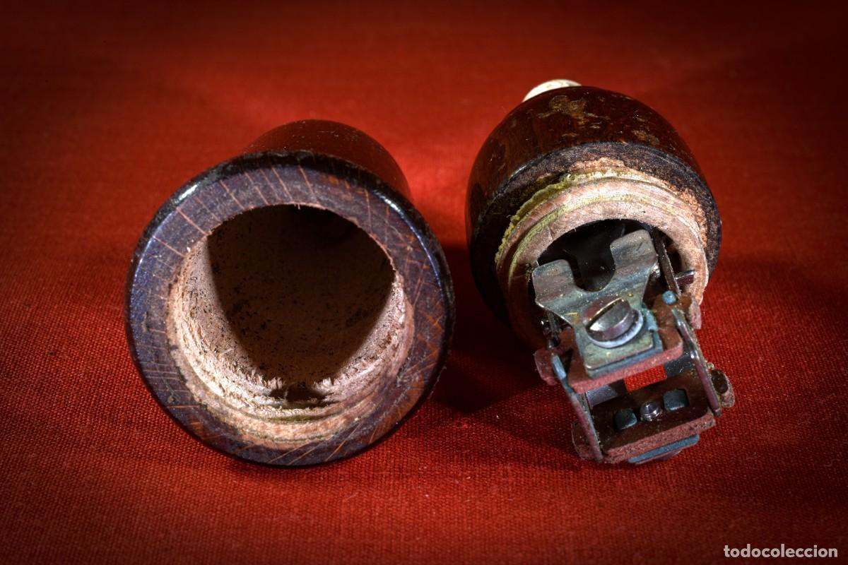 Antig&uuml;edades: Antigua perilla de Madera (interruptor electrico) - Foto 6