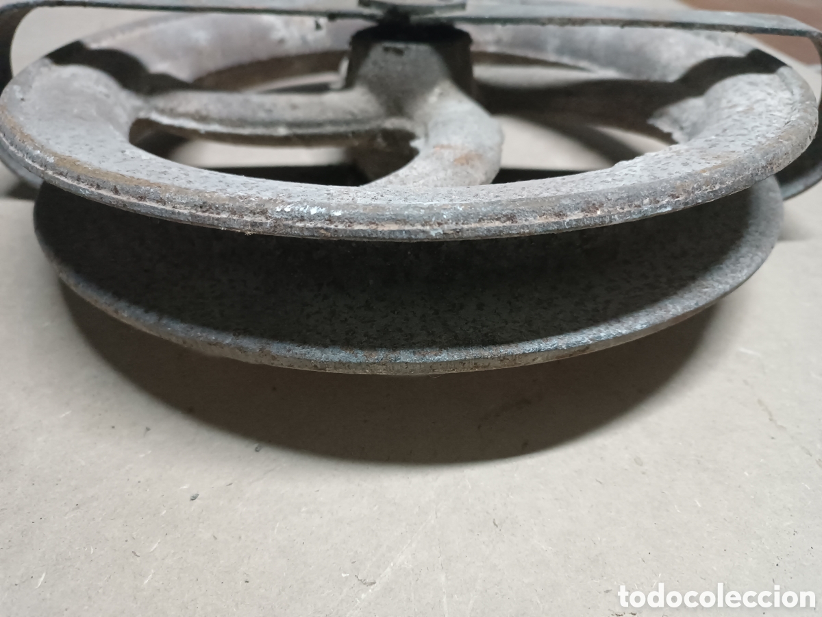 Antig&uuml;edades: ANTIGUA POLEA DE HIERRO FORJADO - Foto 7