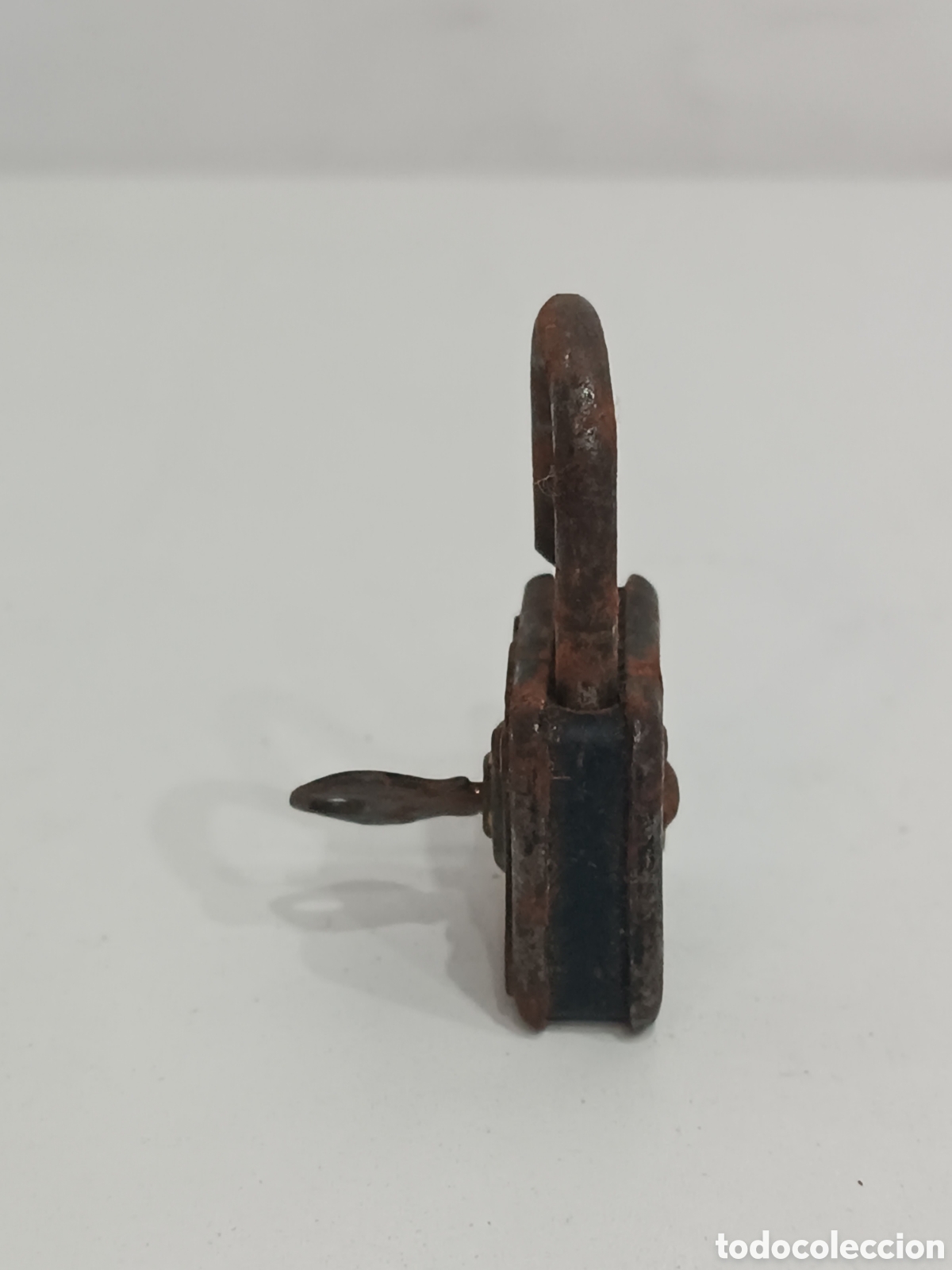 Antig&uuml;edades: ANTIGUO CANDADO DE FORJA, FORMA CUADRADA - Foto 4