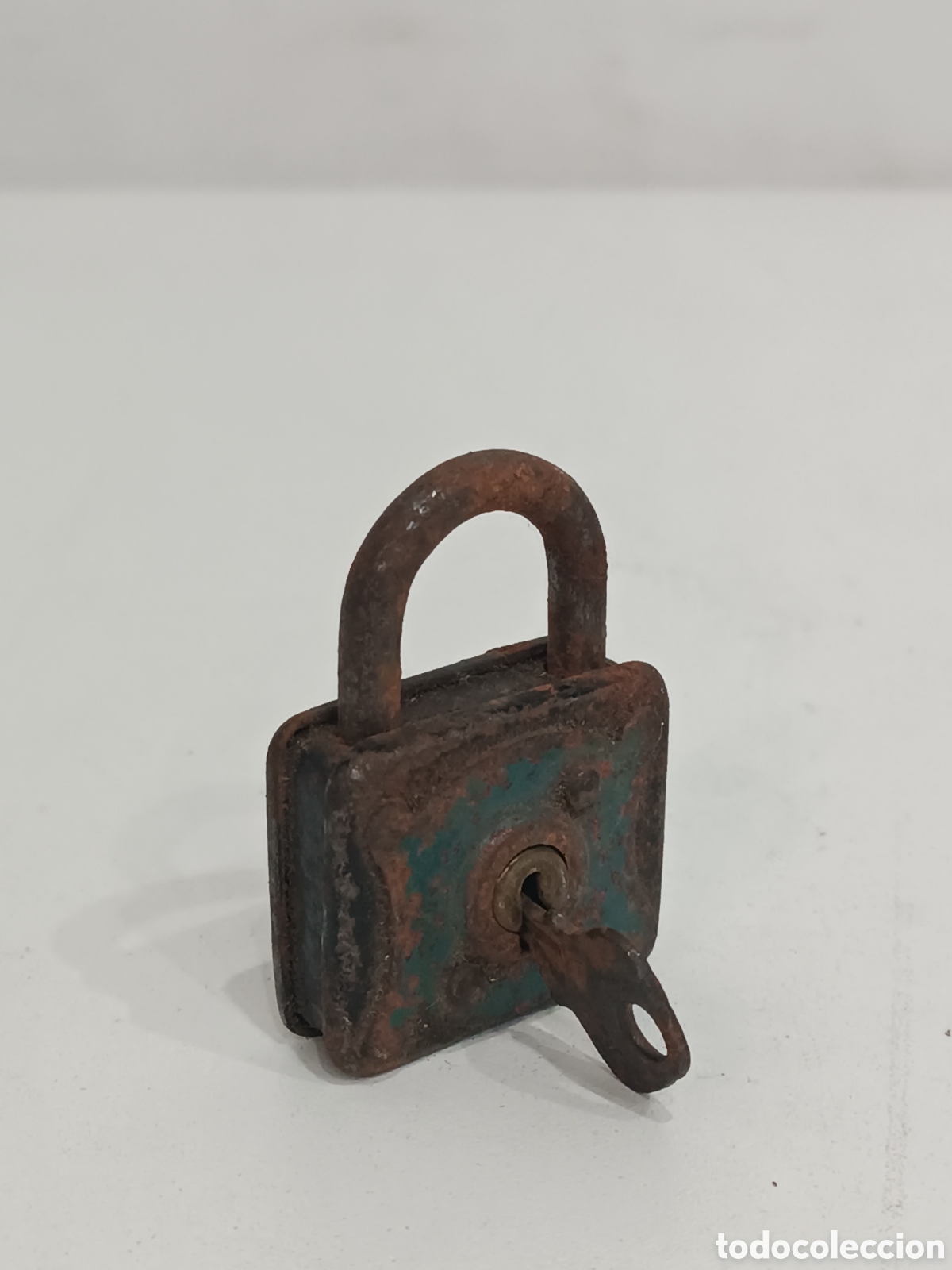 Antig&uuml;edades: ANTIGUO CANDADO DE FORJA, FORMA CUADRADA - Foto 6