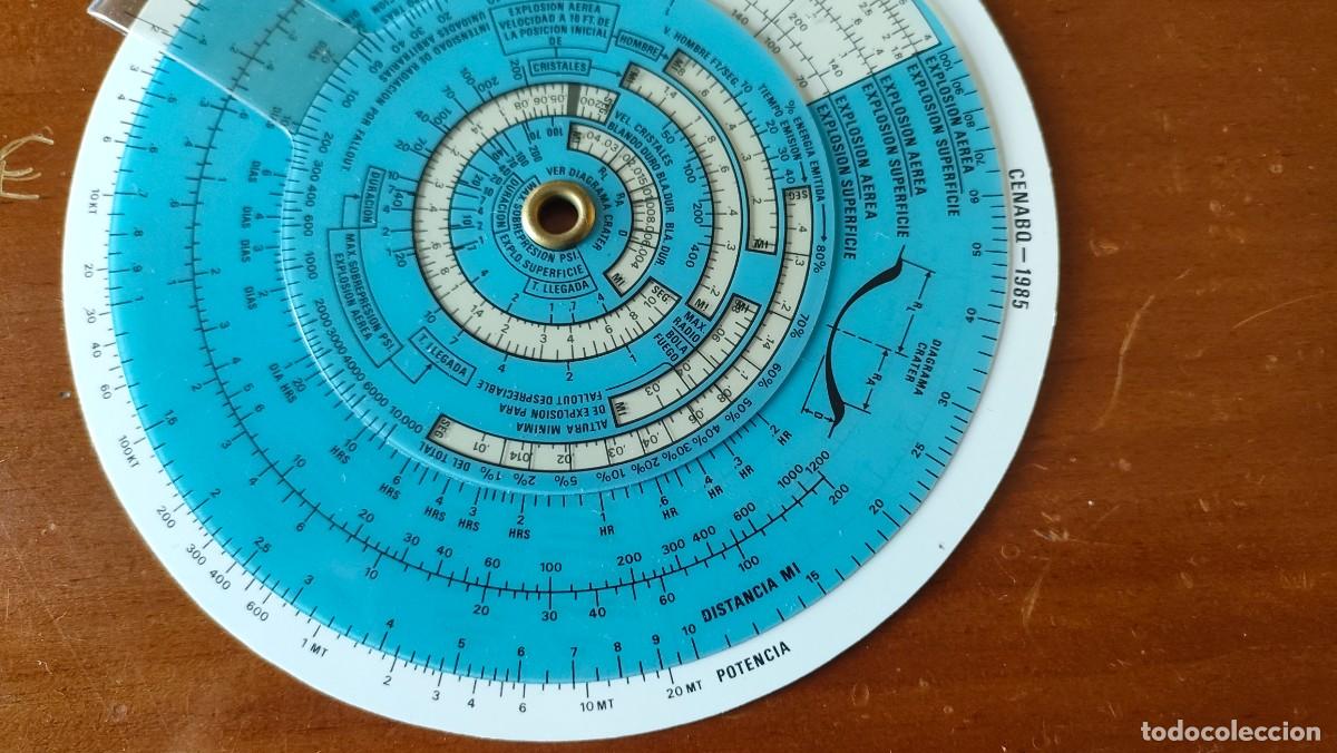 Antig&uuml;edades: REGLA DE CALCULO CIRCULAR NUCLEAR BOMB EFFECTS COMPUTER CALCULATOR SLIDE RULE RECHENSCHIEBER - Foto 10