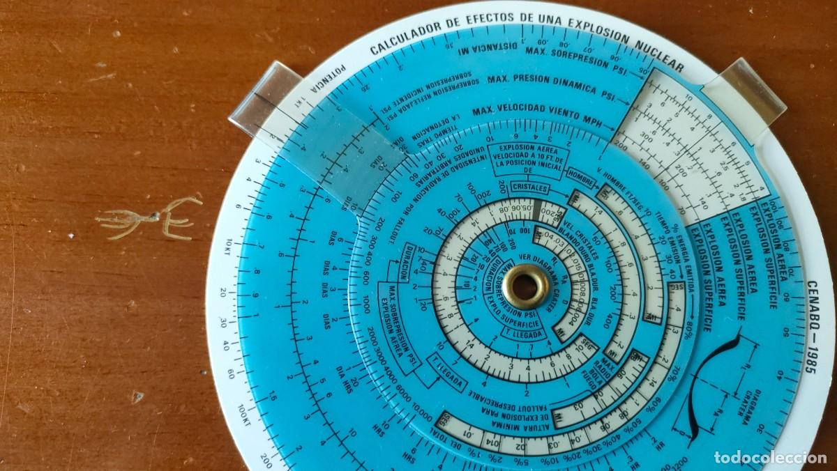 Antig&uuml;edades: REGLA DE CALCULO CIRCULAR NUCLEAR BOMB EFFECTS COMPUTER CALCULATOR SLIDE RULE RECHENSCHIEBER - Foto 11
