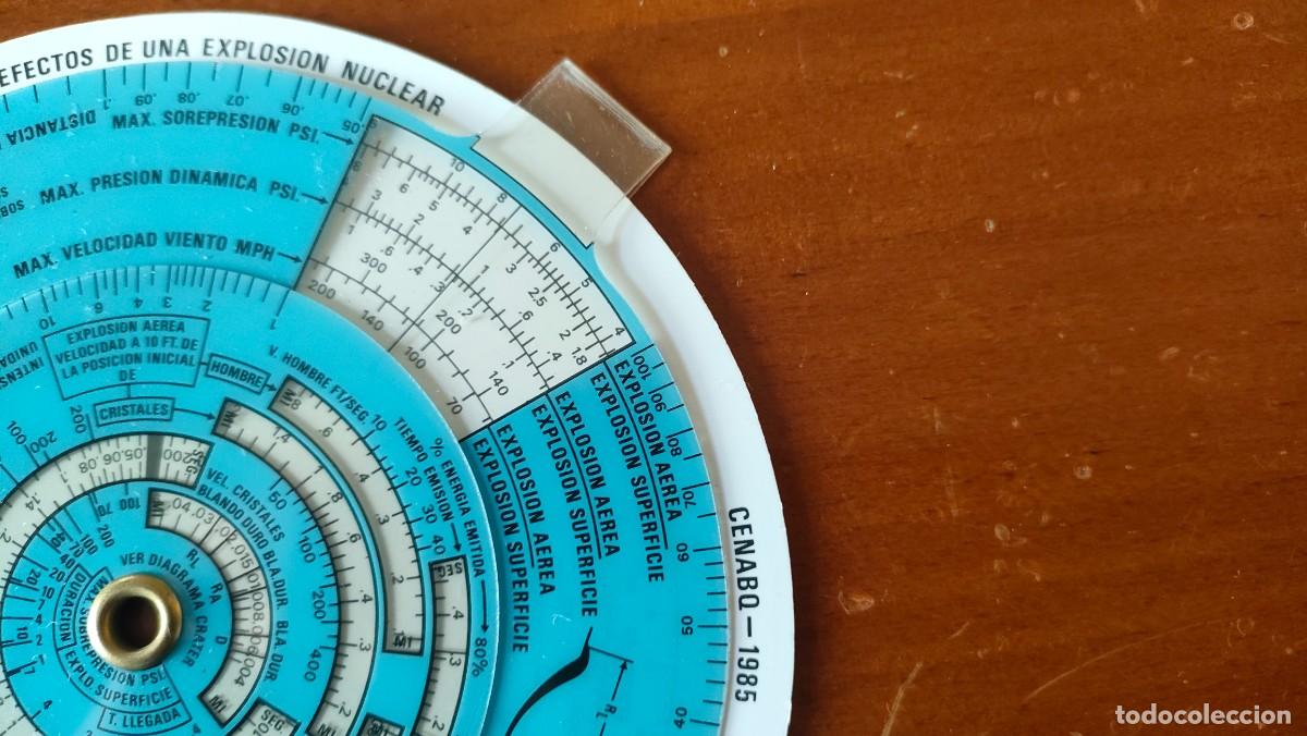 Antig&uuml;edades: REGLA DE CALCULO CIRCULAR NUCLEAR BOMB EFFECTS COMPUTER CALCULATOR SLIDE RULE RECHENSCHIEBER - Foto 12
