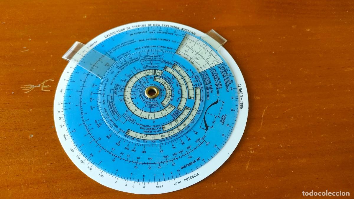 Antig&uuml;edades: REGLA DE CALCULO CIRCULAR NUCLEAR BOMB EFFECTS COMPUTER CALCULATOR SLIDE RULE RECHENSCHIEBER - Foto 13