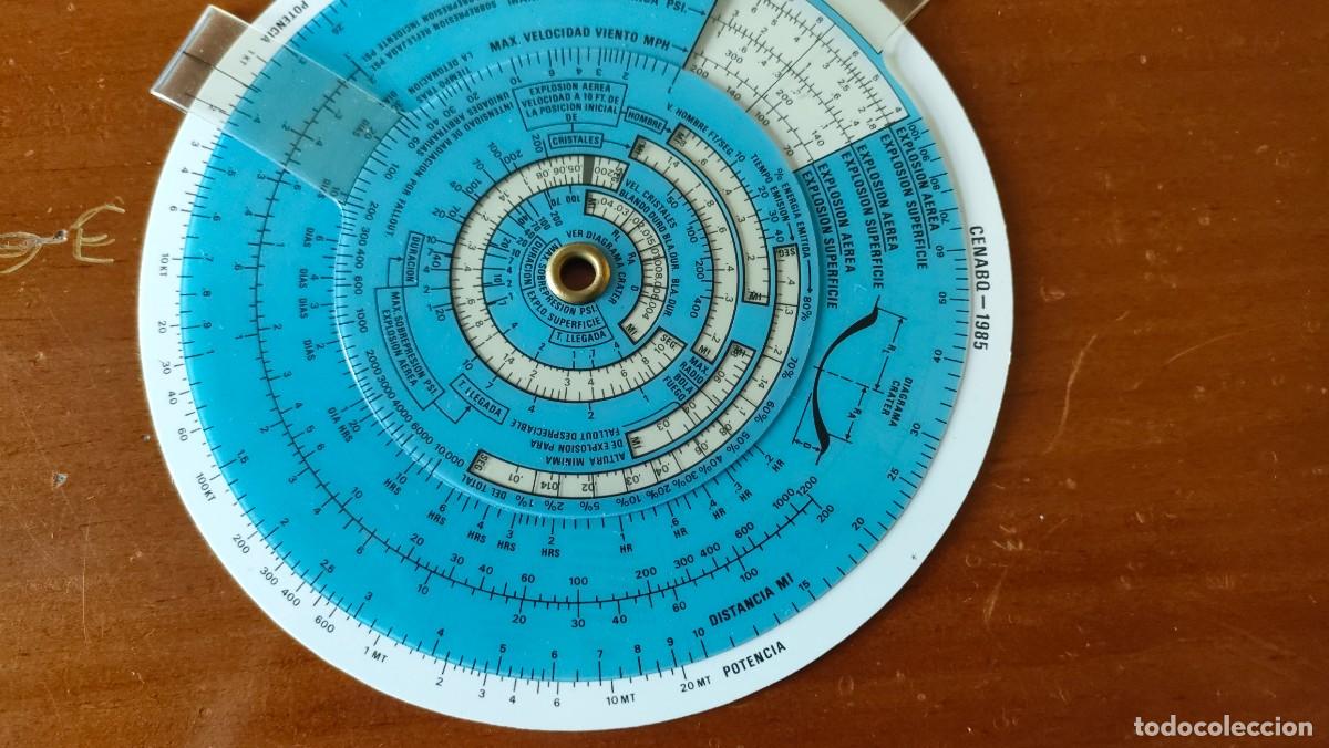 Antig&uuml;edades: REGLA DE CALCULO CIRCULAR NUCLEAR BOMB EFFECTS COMPUTER CALCULATOR SLIDE RULE RECHENSCHIEBER - Foto 14