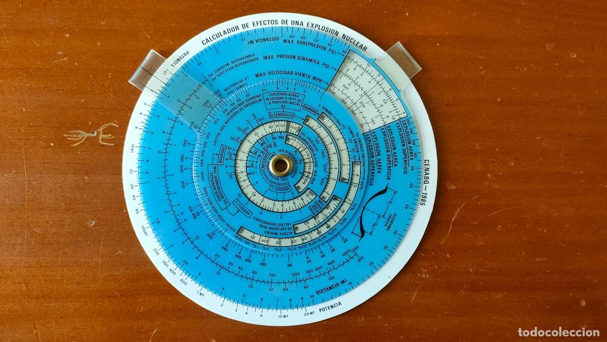 Antig&uuml;edades: REGLA DE CALCULO CIRCULAR NUCLEAR BOMB EFFECTS COMPUTER CALCULATOR SLIDE RULE RECHENSCHIEBER - Foto 15