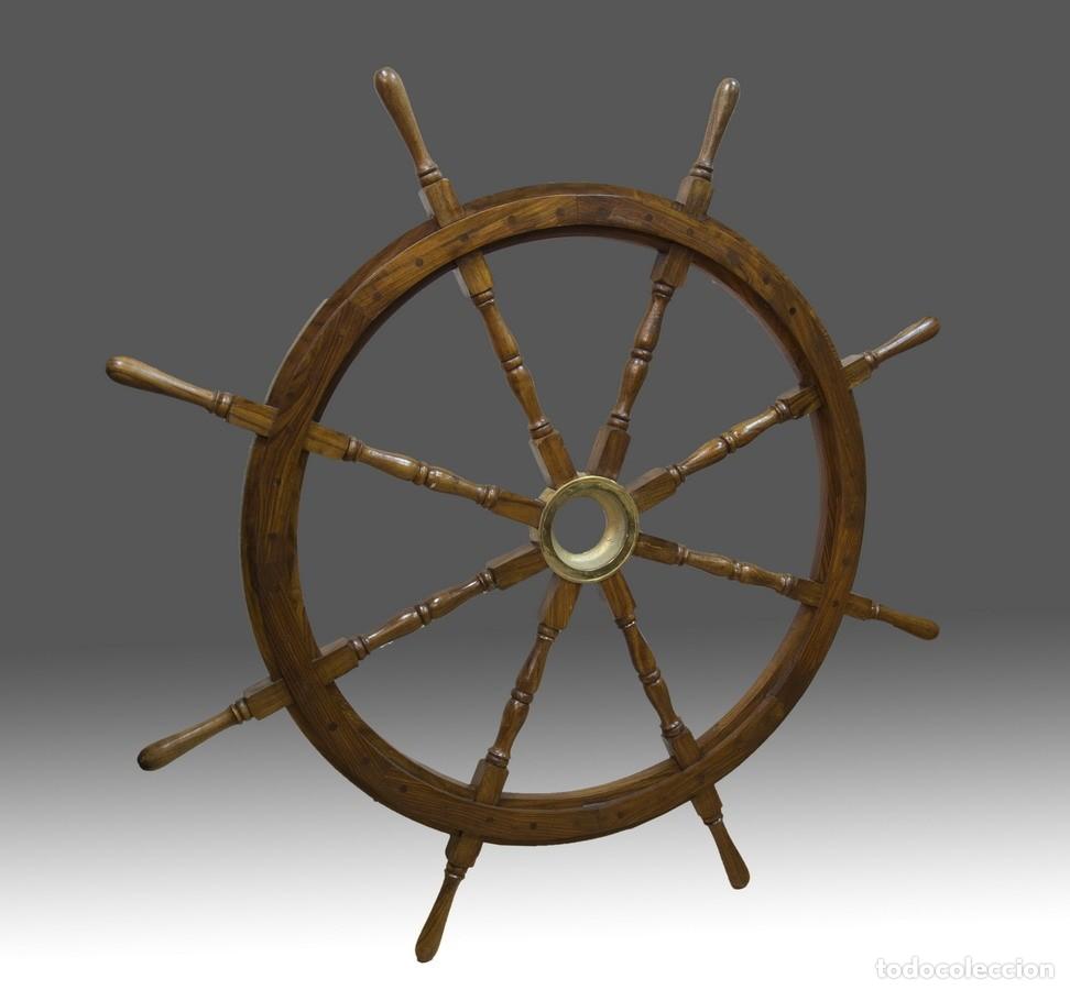 Antig&uuml;edades: TIM&Oacute;N DE BARCO DECORATIVO - Foto 2