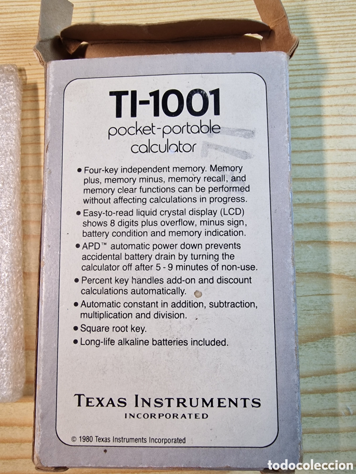 Antig&uuml;edades: Calculadora Texas Instruments TI- 1001 - Foto 6