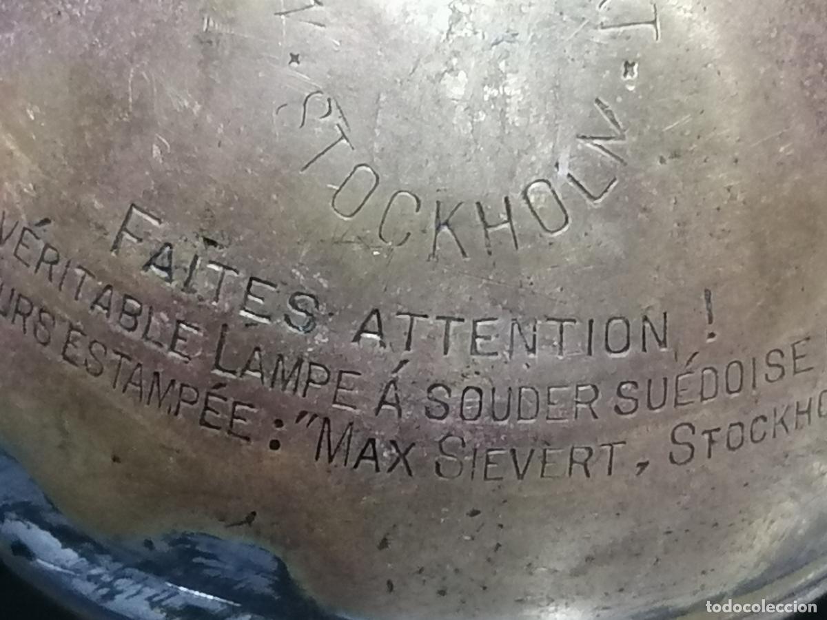 Antig&uuml;edades: ANTIGUO SOPLETE DE BOLA, MAX SIEVERT-STOCKHOLM - Foto 4