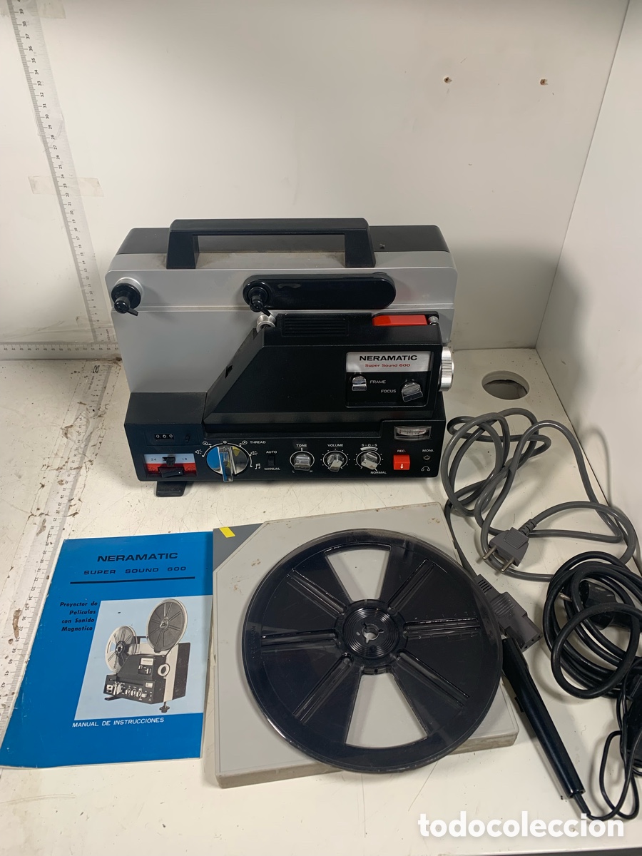 Antiguidades: 01_ Proyector super 8 / single 8 Neramatic Super sound 600, 100 w y bobina 180 m.