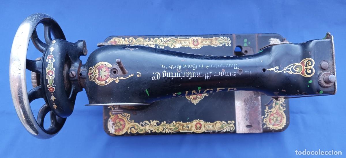 Antig&uuml;edades: Antigua maquina de coser Singer - Foto 4